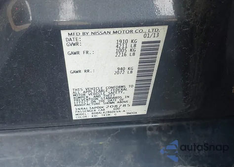 2013 Nissan Altima 2.5 S from USA, damaged, VIN 1N4AL3AP0DC208785